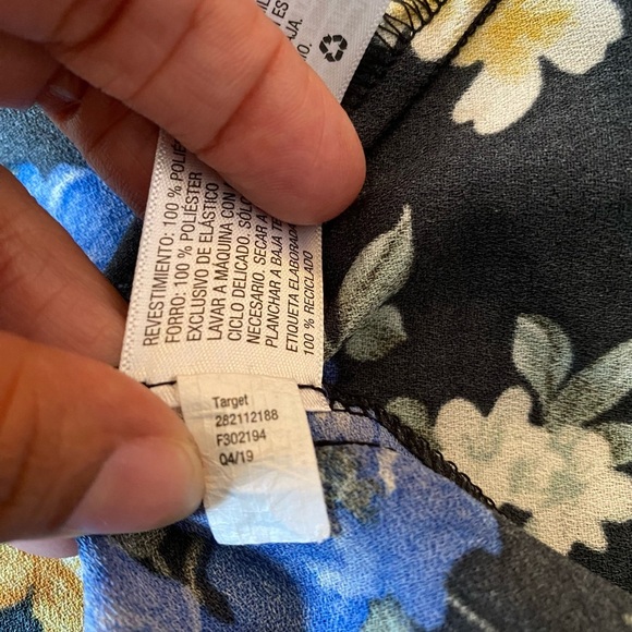 Xhilaration Black Floral Mini Summer Dress size Large NWOT - Picture 8 of 9